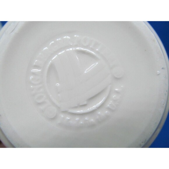 Longaberger Woven Traditions Green On White Coffee Mug 4" H X 3 1/2" W VGC - Picture 6 of 8